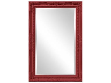 Howard Elliott Queen Ann Glossy Red 24''W x 36''H Rectangular Wall Mirror HE53081R