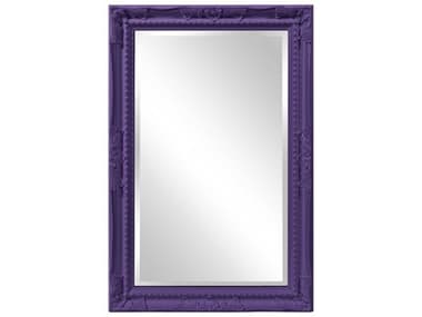 Howard Elliott Queen Ann Glossy Royal Purple 24''W x 36''H Rectangular Wall Mirror HE53081RP