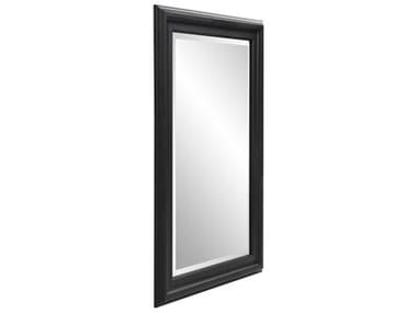 Howard Elliott George Matte Black Rectangular Wall Mirror HE53120