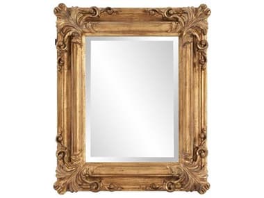 Howard Elliott Edwin Antique Gold Leaf Rectangular Wall Mirror HE56007