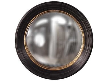 Howard Elliott Rex Matte Gold Leaf Round Wall Mirror HE56102