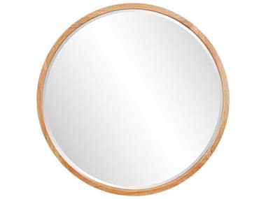 Howard Elliott Johann Natural Oak Round Wall Mirror HE56224