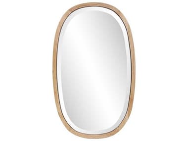 Howard Elliott Johann Natural Oak Oval Wall Mirror HE56225