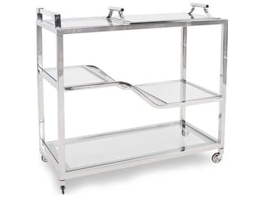 Howard Elliott Graves Glass Silver Bar Trolley HE58044