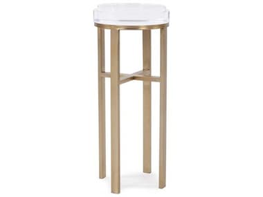 Howard Elliott Lombard 9" Round Acrylic Gold End Table HE58047