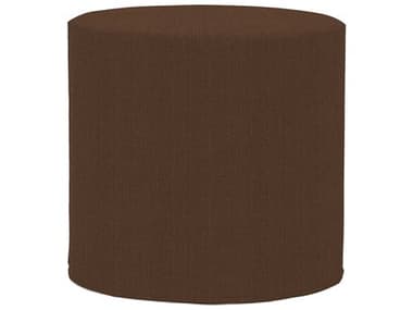 Howard Elliott 18" Sterling Chocolate Brown Fabric Upholstered Ottoman HE851202