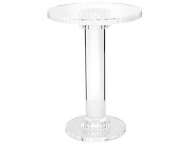 Howard Elliott Round Acrylic Clear End Table HE87017