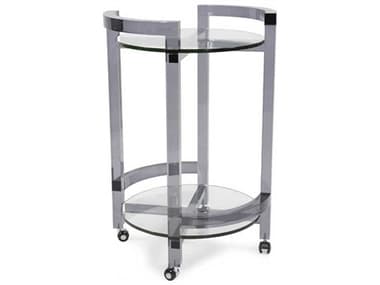 Howard Elliott Glass Smokey Gray Bar Cart HE87019