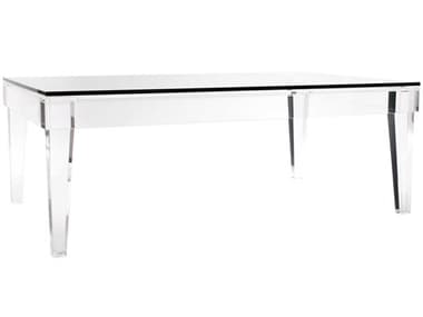 Howard Elliott Clarette Rectangular Glass Clear Coffee Table HE87020