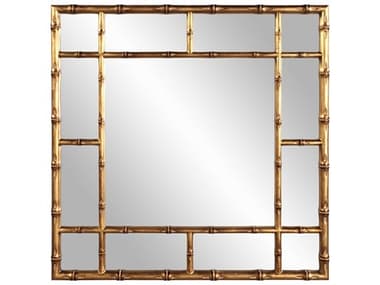 Howard Elliott Bamboo Country Gold 40'' Square Wall Mirror HE92120