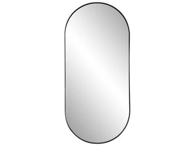 Howard Elliott Steele Black Oval Wall Mirror HE94071