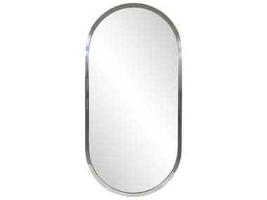 Howard Elliott Simone Silver Oval Wall Mirror HE94090