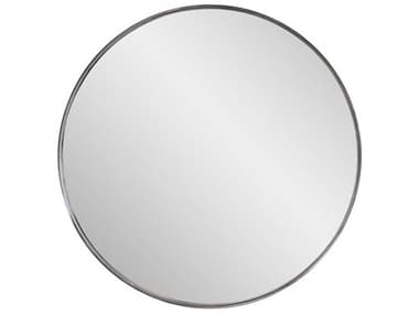 Howard Elliott Steele Silver Round Wall Mirror HE94171