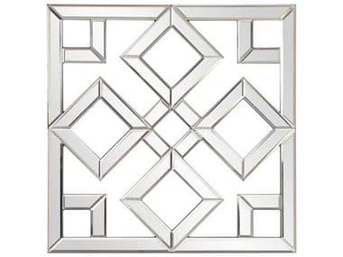 Howard Elliott Moira Silver Square Wall Mirror HE99114