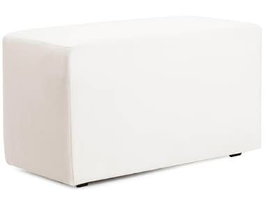 Howard Elliott Universal Bench Avanti White Ottoman Cover HEC130190