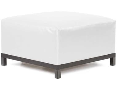 Howard Elliott Outdoor Axis Atlantis White Fabric Cushion Ottoman HEOKQ902T944