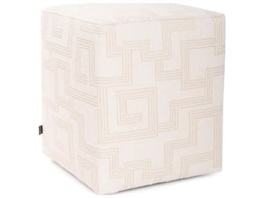 Howard Elliott Outdoor Universal Syros Natural Fabric Cushion Ottoman HEOQ1281352