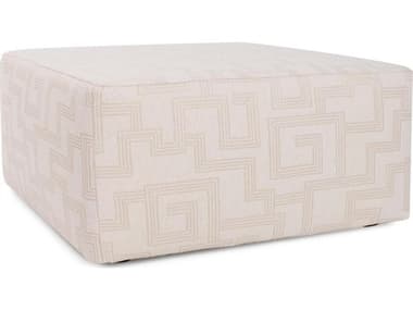 Howard Elliott Outdoor Universal Syros Natural Fabric Cushion Ottoman HEOQ1331352