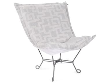 Howard Elliott Outdoor Puff Scroll Syros Fog Fabric Cushion Lounge Chair HEOQ5001353