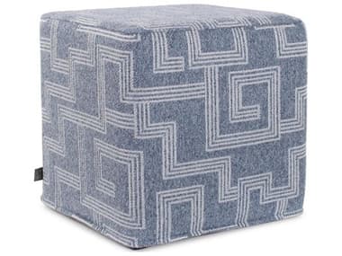 Howard Elliott Outdoor No Tip Syros Denim Fabric Cushion Ottoman HEOQ8501354