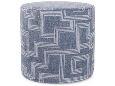 Howard Elliott Outdoor No Tip Syros Denim Fabric Cushion Ottoman HEOQ8511354