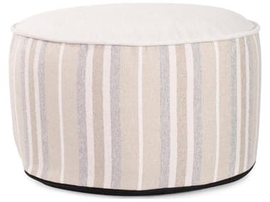 Howard Elliott Outdoor Dune Sand Fabric Cushion Ottoman HEOQ8711349