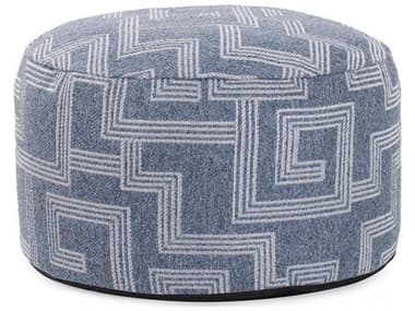 Howard Elliott Outdoor Syros Denim Fabric Cushion Ottoman HEOQ8711354