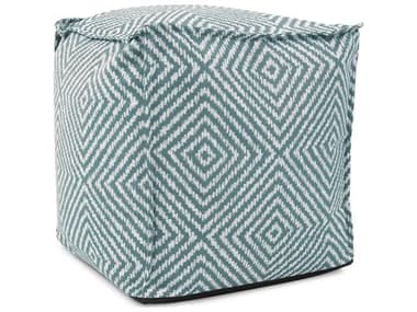 Howard Elliott Outdoor Helm Teal Fabric Cushion Ottoman HEOQ8731280