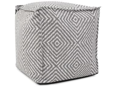 Howard Elliott Outdoor Helm Pewter Fabric Cushion Ottoman HEOQ8731281