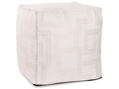 Howard Elliott Outdoor Syros Natural Fabric Cushion Ottoman HEOQ8731352