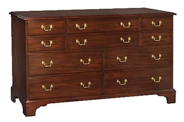Henkel Harris 66" Wide Brown Mahogany Wood Dresser HH124