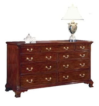 Henkel Harris 66" Wide Brown Mahogany Wood Dresser HH172