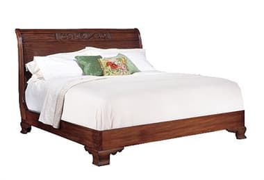 Henkel Harris Brown Mahogany Wood King Sleigh Bed HH179EB66