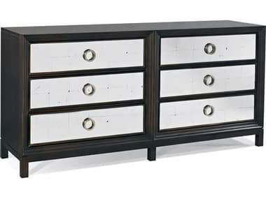 Hickory White Custom Elements Cabinet 74" Wide 6-Drawers Brown Maple Wood Double Dresser HIW109EMC