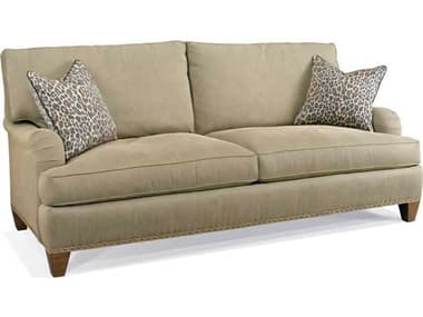 Hickory White Essex 86" Platinum Beige Fabric Upholstered Two-Cushion Sofa HIW327LW09MMC