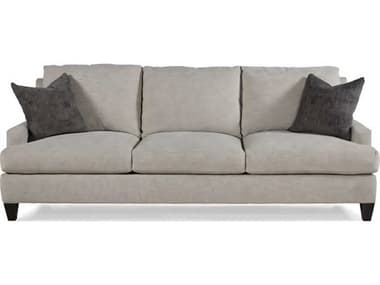 Hickory White Custom Elements Upholstery 100" Platinum Gray Fabric Upholstered Sofa HIW332LX11MMC