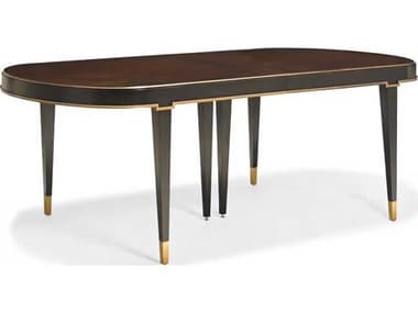 Hickory White Central Park 82" Oval Wood Cafe Noir Dining Table HIW39012MC