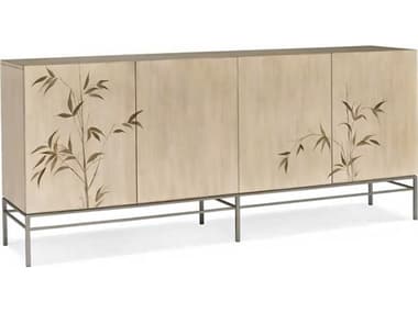 Hickory White Terra Modern 84" Maple Wood Bamboo Sideboard HIW39362MC