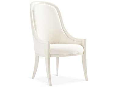 Hickory White Novella Cherry Wood Fabric Upholstered Host Arm Dining Chair HIW41761