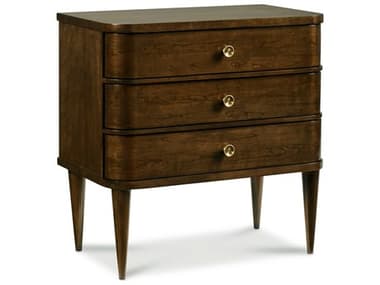 Hickory White Novella 32" Wide 3-Drawers Brown Cherry Wood Nightstand HIW41770