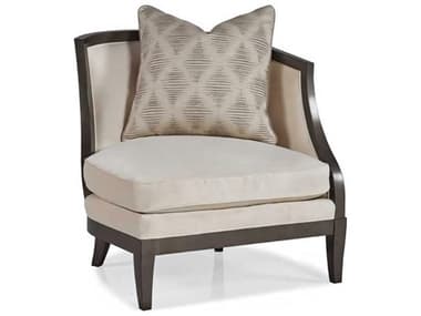 Hickory White Custom Elements Upholstery Beige Fabric Accent Chair RAF Accent Chair HIW420012MC