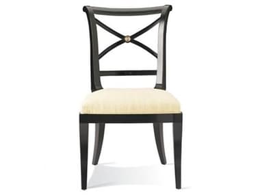 Hickory White Metropolitan Classics Beech Wood Black Upholstered X-Back Side Dining Chair HIW42164MC