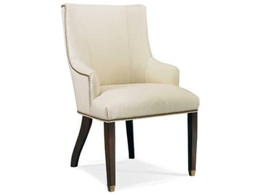Hickory White Metropolitan Classics Hardwood Beige Fabric Upholstered Tullamore Arm Dining Chair HIW42165MC