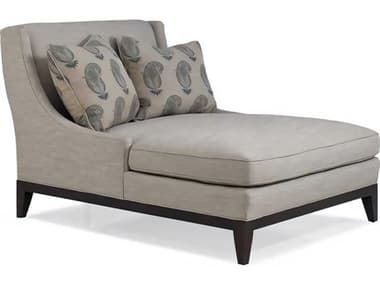 Hickory White Custom Elements Upholstery 45" Ebony Gray Fabric Upholstered Chaise HIW423902MC