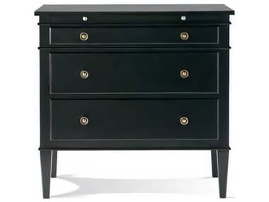 Hickory White Metropolitan Classics 34&quot; Wide 3-Drawers Black Maple Wood Nightstand HIW42571