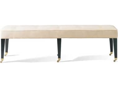 Hickory White Metropolitan Classics 59" Espresso Beige Fabric Upholstered Accent Bench HIW42585MC