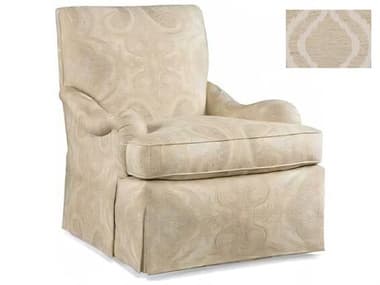 Hickory White Custom Elements Upholstery 32" Swivel Beige Fabric Accent Chair HIW460501MC