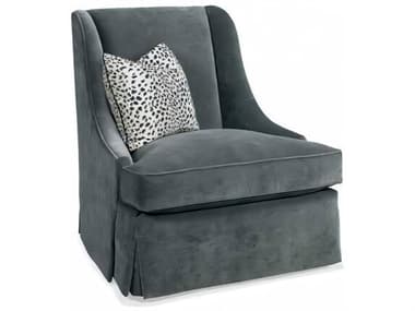 Hickory White Custom Elements Upholstery 33" Swivel Gray Fabric Accent Chair HIW461301XMC
