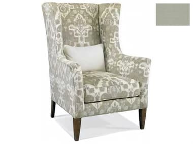 Hickory White Custom Elements Upholstery Gray Fabric Wing Accent Chair HIW483901MC