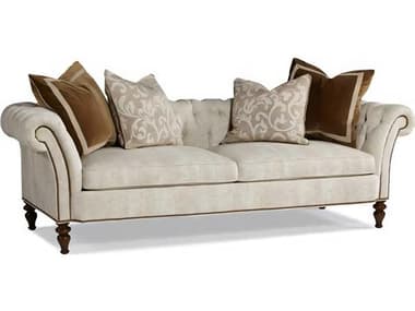 Hickory White Custom Elements Upholstery Cafe Noir Beige Upholstered Sofa HIW489205MC